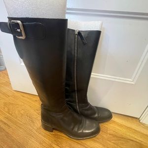 Prada leather riding boots